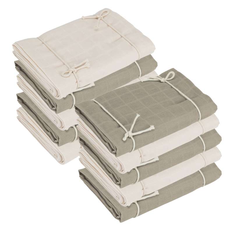 Oh'Naturel Ökologikus Textil pelenkák - 10 darab - Hattyú/Lotus 