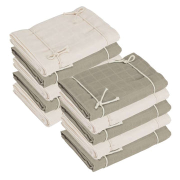 Oh'Naturel Ökologikus Textil pelenkák - 10 darab - Hattyú/Lotus 