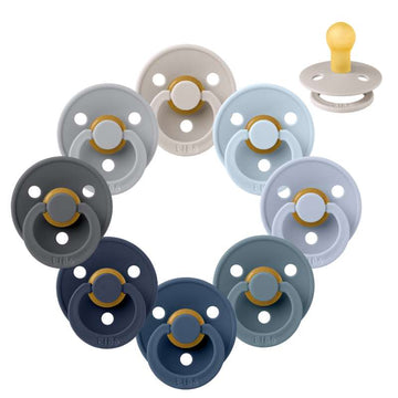 BIBS Colour ronde - lot de sucettes - 8 pcs - Taille 1 - Ocean Storm
