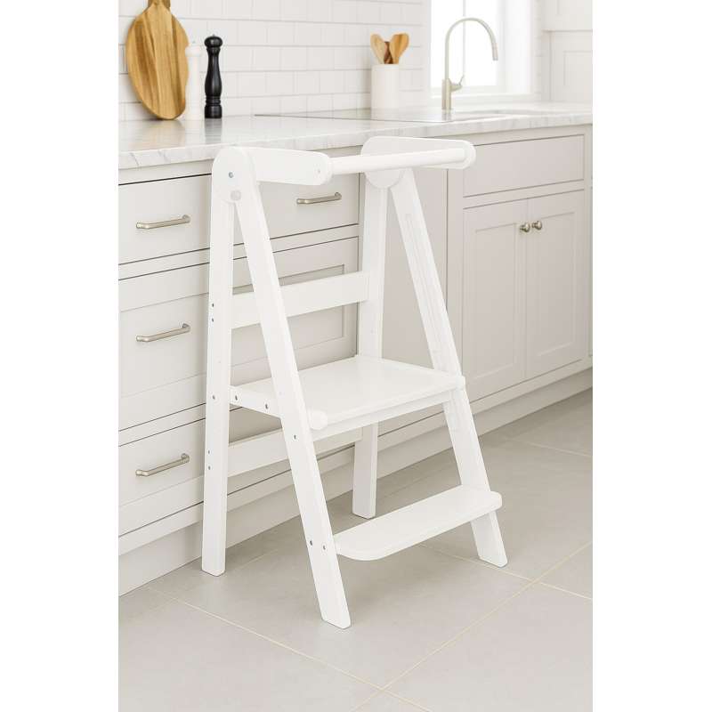 Kid'oh Torre Montessoriana - Pieghevole - Legno - Bianco 