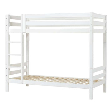 Hoppekids ECO Luxury - High loft bed - 90x200 cm. - Flexible slatted base - White 