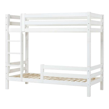 Hoppekids ECO Luxury - Lit superposé - 90x200 cm. - Deux Barrières de lit - Blanc 