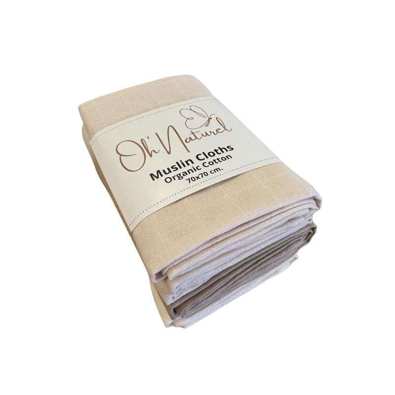 Naturebaby Fraldas de pano ecológicas/Miniswob - pacote de 5 - Mistura Terra 