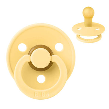 Succhietto Bibs Rotondo Colour - tg. 1 - gomma naturale - Burro chiaro 