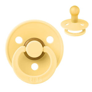 Bibs Round Colour Pacifier - sz. 1 - natural rubber - Pale Butter 