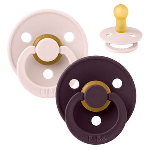 BIBS Fopspeen Kleur 2 PACK Latex Maat 2 Bloem/Pruim 