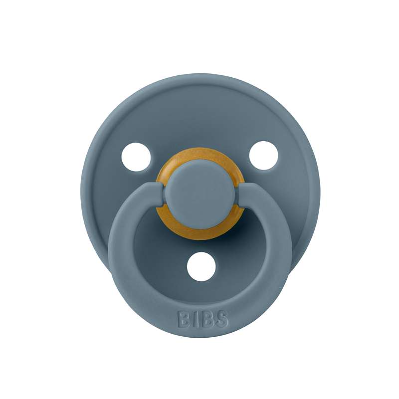 Sucette Bibs Rond Colour - t. 1 - caoutchouc naturel - Pétrole 