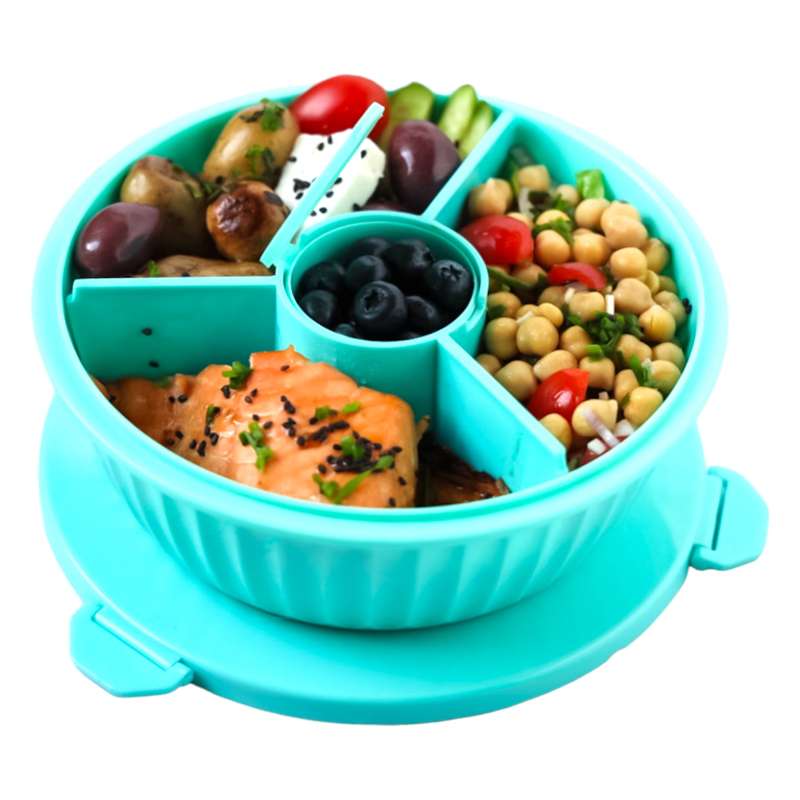 Yumbox Boîte à lunch - Poke Love Bowl - 4 compartiments - Paradise Aqua 