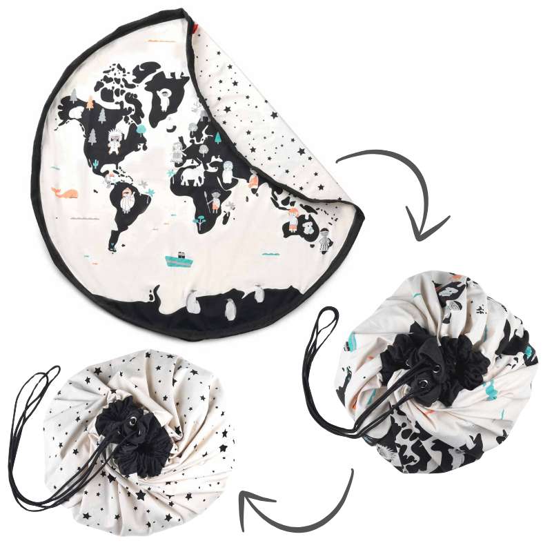Play & Go Storage rug - Worldmap/Stars 