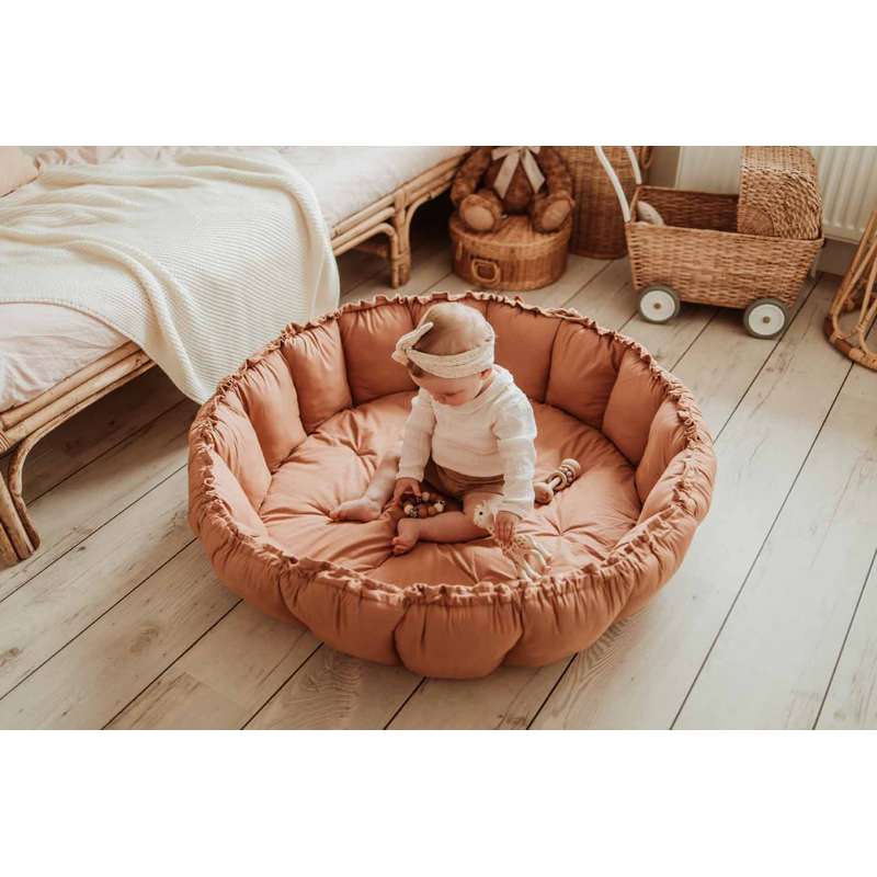 Play & Go Tapis de jeu Babynest - Bloom - Marron Tawny 