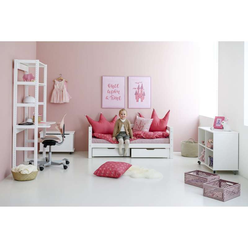 Hoppekids PRINCESS Kussen met Grote Kroon - Pale Rose 