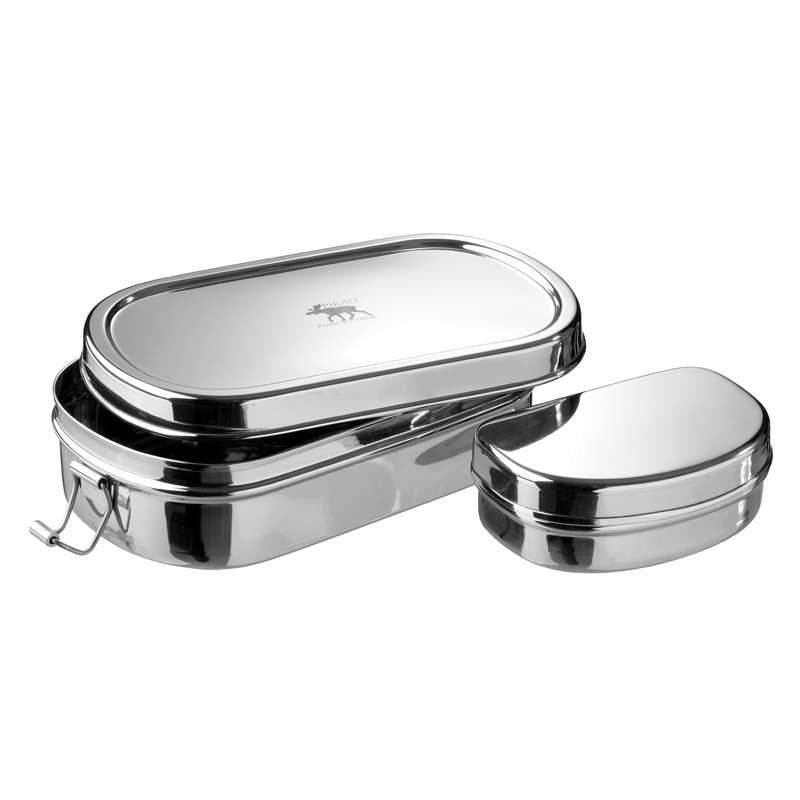 Pulito PureLunchBox Lunch Box - Stainless Steel - Oval 