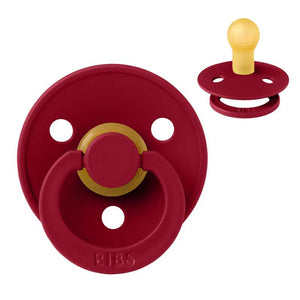 Bibs Rund Colour Schnuller - Gr. 1 - Naturkautschuk - Ruby 