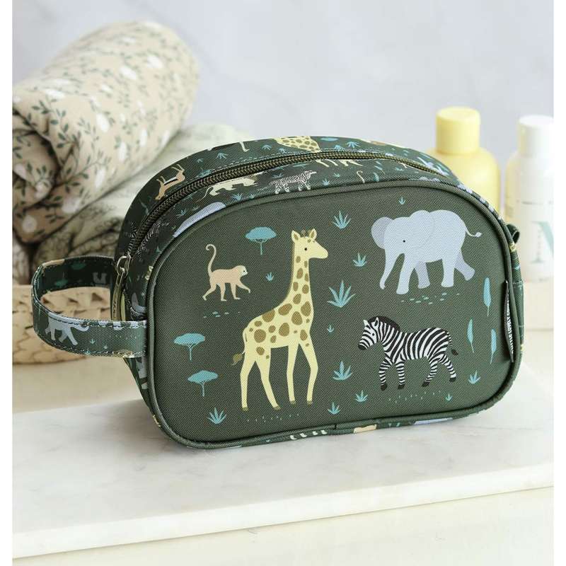 A Little Lovely Company Toiletry bag - Savanna - Dark green 