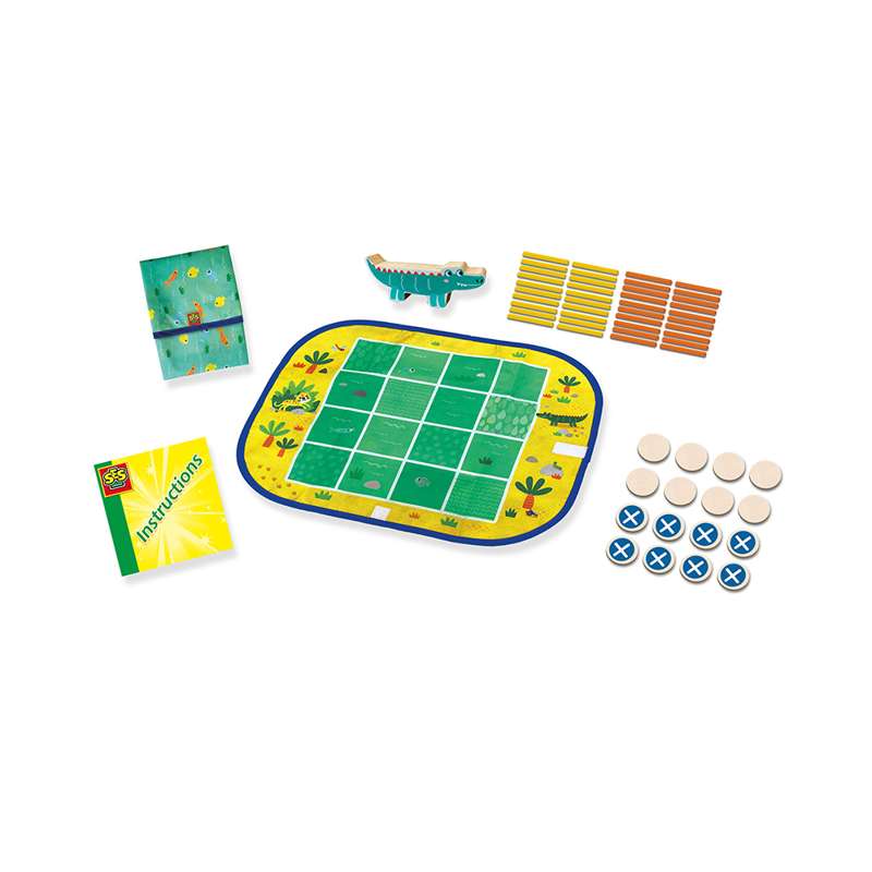 SES Creative Game - 4 in a Row and Stacking Game in Travel Bag 