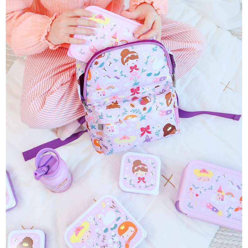 A Little Lovely Company Lunchbox- en snackdoosset - 4 stuks - Princesses 