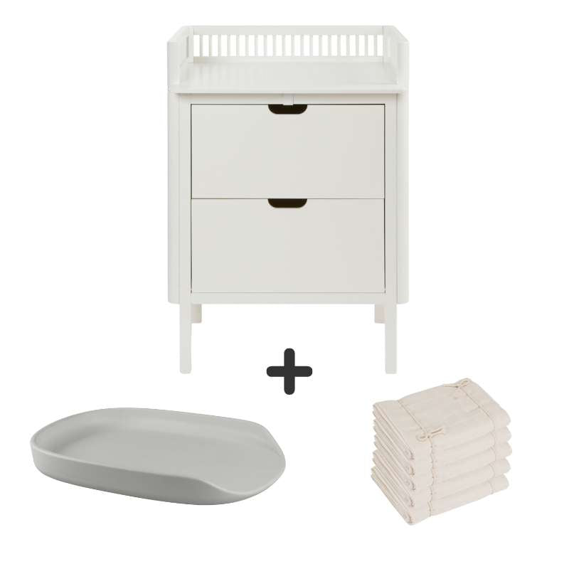 Sebra Puzlovna miza s predali - Klasična bela - Paket 3 