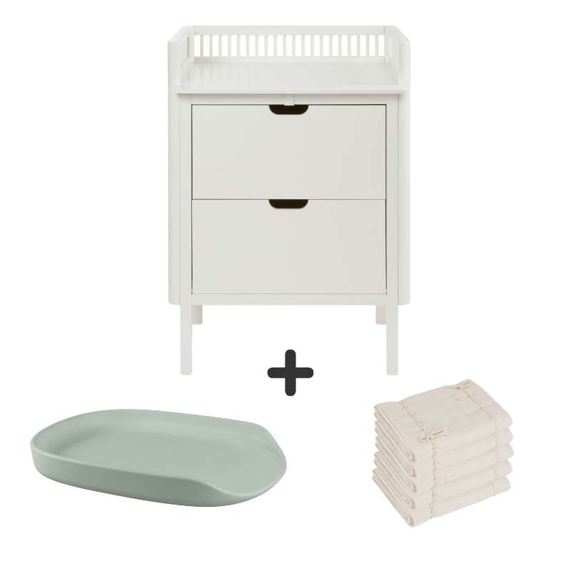 Sebra Puzle miza s predali - Klasična bela - Paket 5 