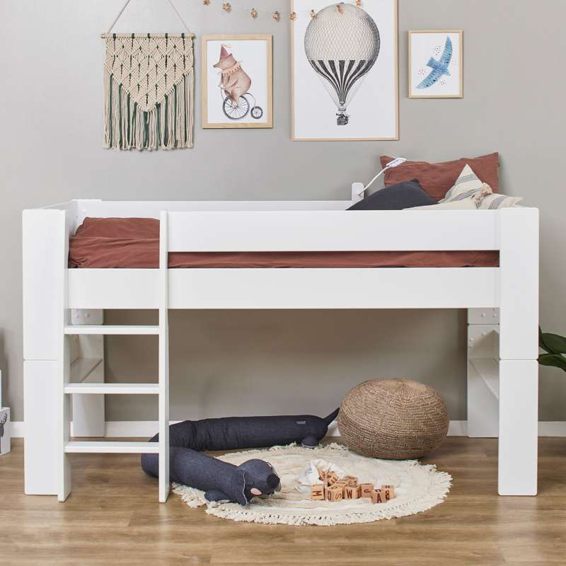 Hoppekids PURE - Halbhochbett Modul - 90x200 cm - Weiß 