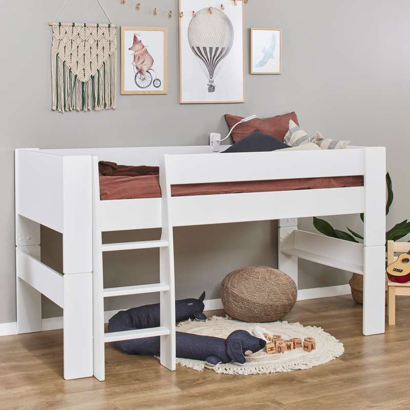 Hoppekids PURE - Halfhoogslaper - 90x200 cm - Wit 