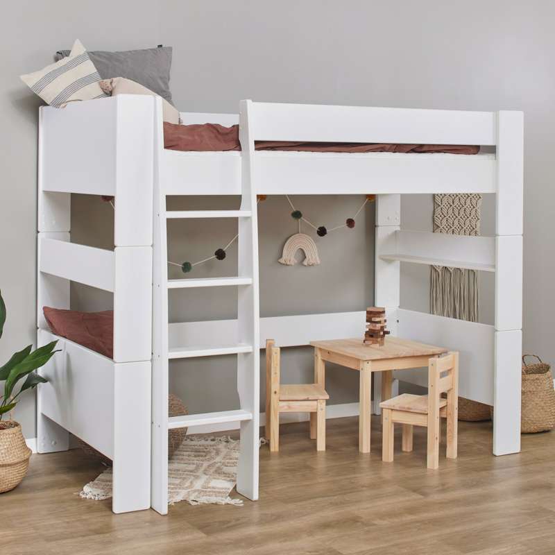 Hoppekids PURE - Υψηλή κρεβατοκάμαρα - 90x200 εκ. - Λευκό 