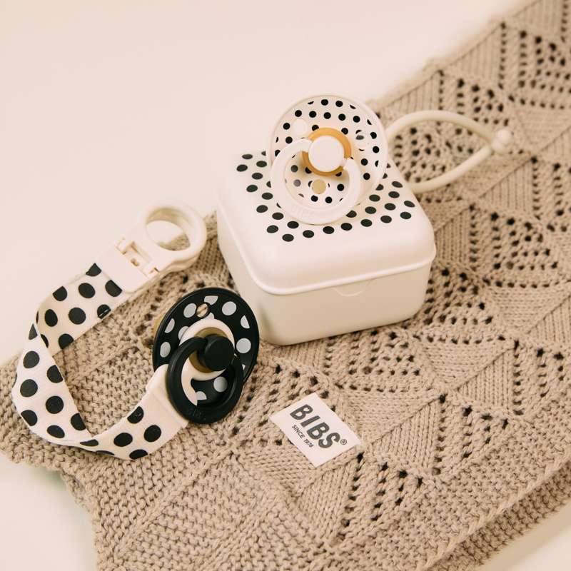 BIBS Dodatki - trak za dudo - Loop - Polka Studio - Ivory/Black 