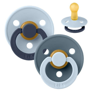 BIBS Rundna boja dudica - vel. 2 - prirodni kaučuk - Studio - Fusion - Baby Blue/Petrol Mix 