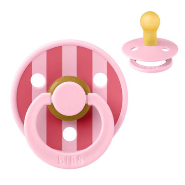Smoczek Bibs Okrągły Colour - roz. 1 - kauczuk naturalny - Studio - Blok - Baby Pink/Korale 
