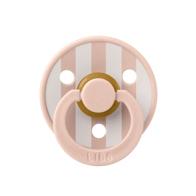 Bibs Round Colour Pacifier - sz. 1 - natural rubber - Studio - Block - Blush/Ivory