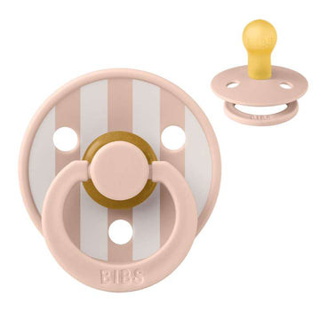 Bibs Ronde Colour Fopspeen - mt. 1 - natuurrubber - Studio - Blok - Blush/Ivory