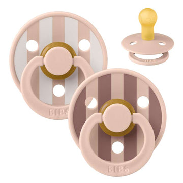 Bibs Round Colour Pacifier - 2-Pack - sz. 1 - natural rubber - Studio - Block - Blush Mix 