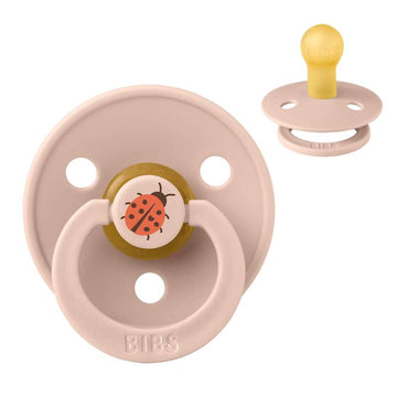 Bibs Round Colour Pacifier - sz. 1 - natural rubber - Studio - Ladybug - Blush 