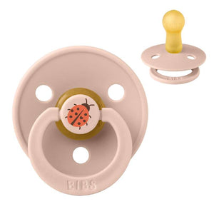 BIBS Rund Colour Smokk - Str. 2 - Naturgummi - Ladybug Studio - Blush