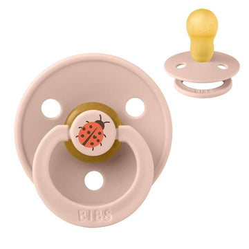 BIBS Runder Colour Schnuller - Gr. 3 - Naturkautschuk - Ladybug Studio - Blush