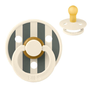 Bibs Ronde Colour Fopspeen - mt. 1 - natuurrubber - Studio - Blok - Ivoor/Den 