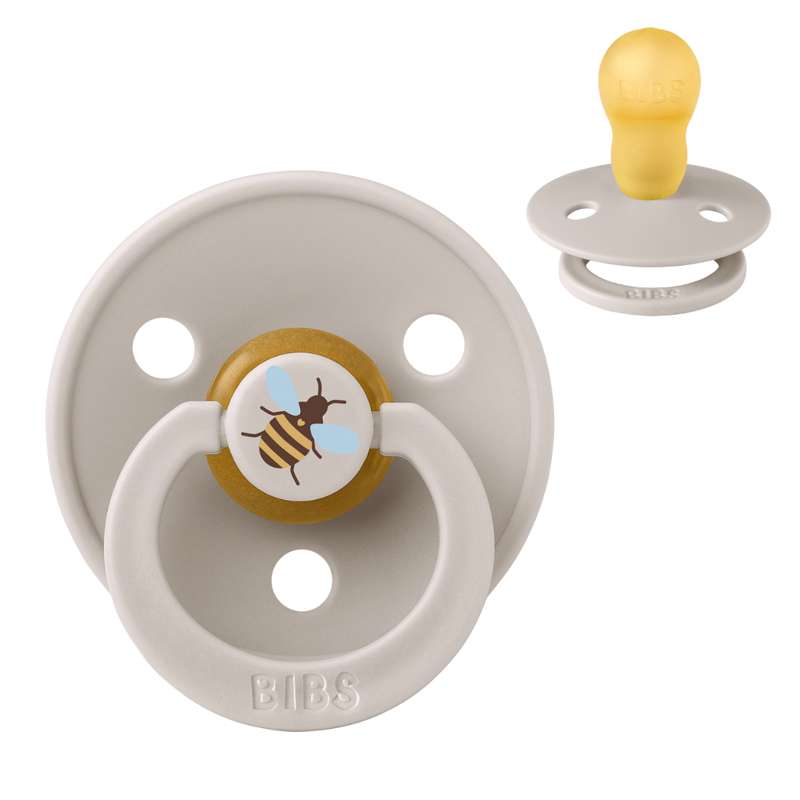 Bibs Round Colour Pacifier - sz. 3 - natural rubber - Studio - Bumblebee - Mushroom 