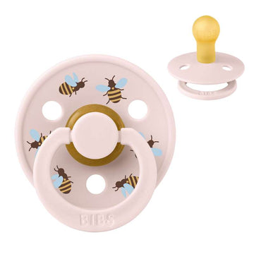 BIBS Runder Colour Schnuller - Gr. 1 - Naturkautschuk - Bumblebee Studio - Petal