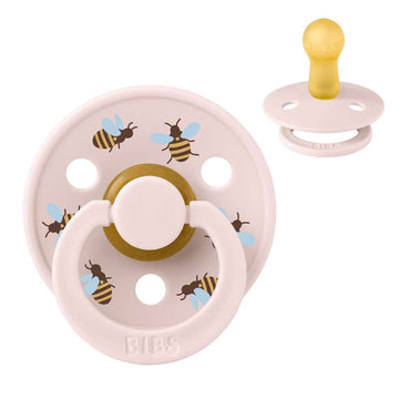 BIBS Runder Colour Schnuller - Gr. 2 - Naturkautschuk - Bumblebee Studio - Petal