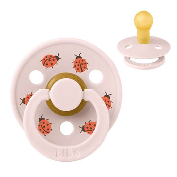 BIBS Runder Colour Schnuller - Gr. 1 - Naturkautschuk - Ladybug Studio - Petal