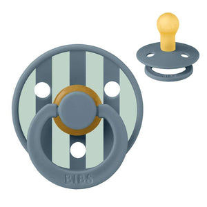 Bibs Rund Colour Smokk - str. 1 - naturgummi - Studio - Blokk - Petrol/Nordisk Mint 