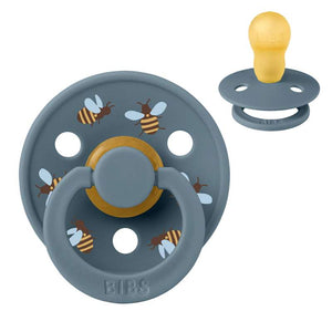 Bibs Ronde Colour Fopspeen - mt. 3 - natuurrubber - Studio - Bumblebee - Petrol 