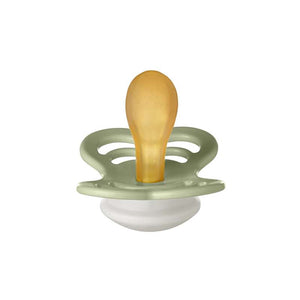 BIBS Symmetrischer Supreme Schnuller - Gr. 2 - Naturkautschuk - GLOW - Sage