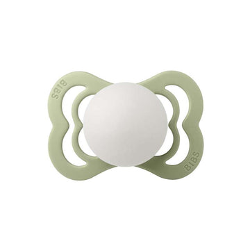 Bibs Supreme Pacifier - sz. 1 - natural rubber - GLOW - Sage 