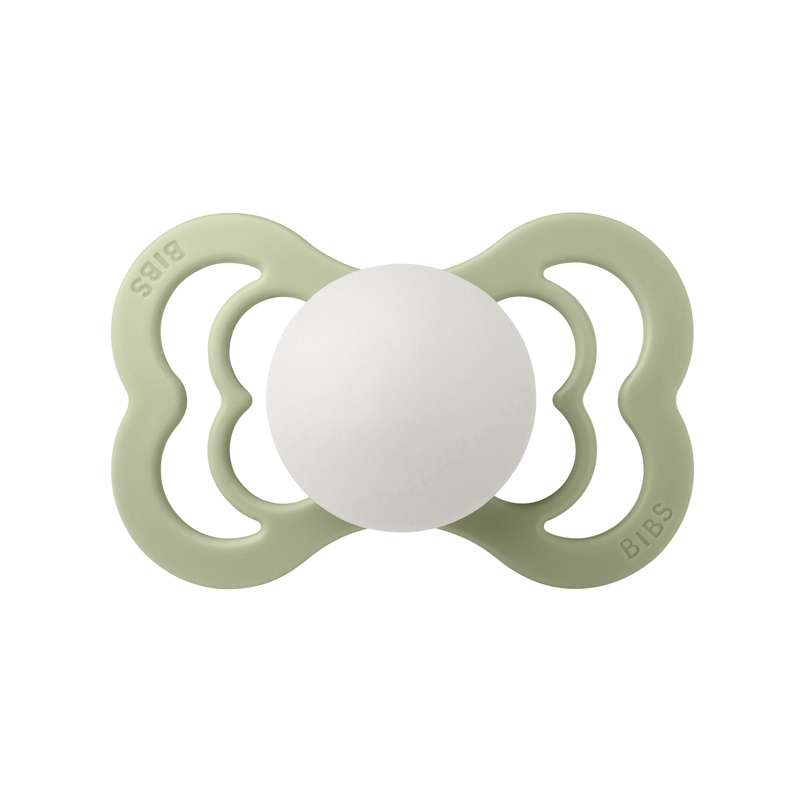 Bibs Supreme Pacifier - sz. 2 - natural rubber - GLOW - Sage 