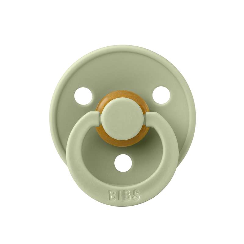 Bibs Round Colour Pacifier - sz. 2 - natural rubber - Sage 