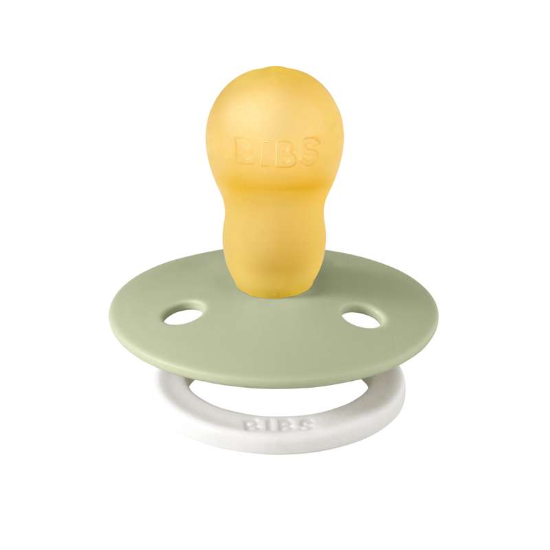 Bibs Round Colour Pacifier - sz. 3 - natural rubber - GLOW - Sage 