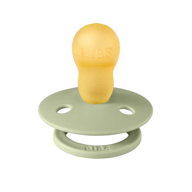 Bibs Round Colour Pacifier - sz. 3 - natural rubber - Sage 