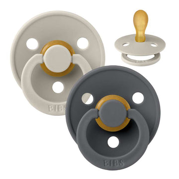 BIBS Sut de culoare simetric - 2-Pak - măr. 2 - cauciuc natural - Nisip/Fier 