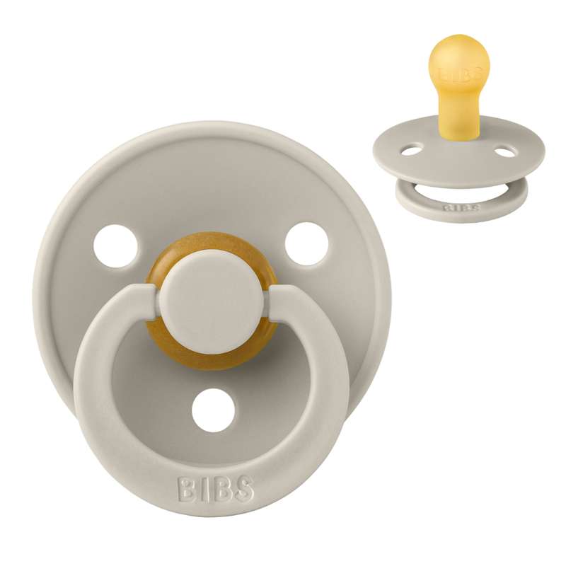 Bibs Round Colour Pacifier - sz. 1 - natural rubber - True 