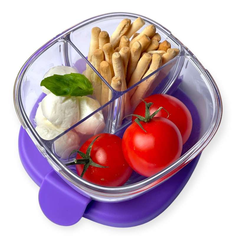 Yumbox Snackbowl - 3 rum - Hazy Purple